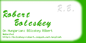 robert bolcskey business card