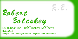 robert bolcskey business card